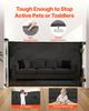 Retractable Baby Gate, Extends to 1450 mm Wide, 980 mm Tall, with Security Lock, Easy to Use, Walk Through Without Tripping, Mesh Dog Gate for Stairs,