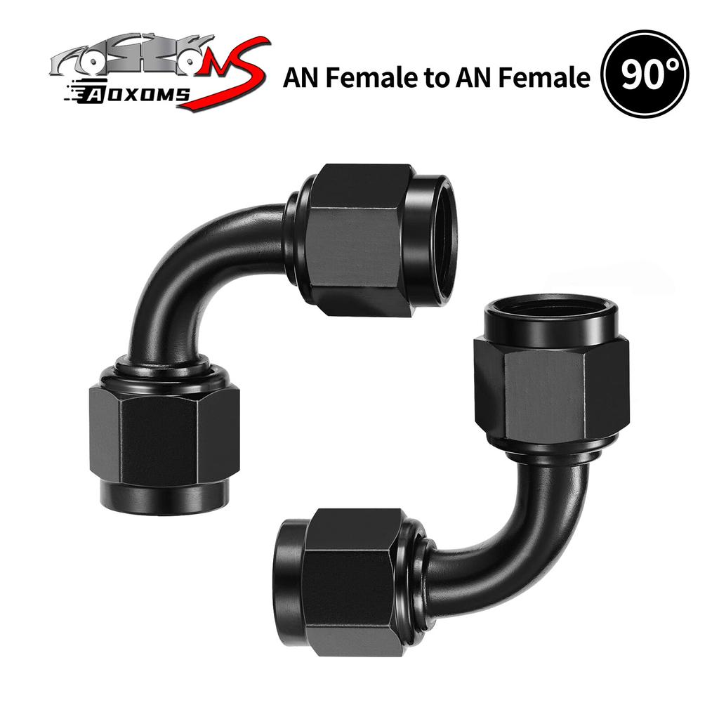 AN Female To AN Female 90 Degree Swivel Coupler Union Fitting Adapter Aluminum