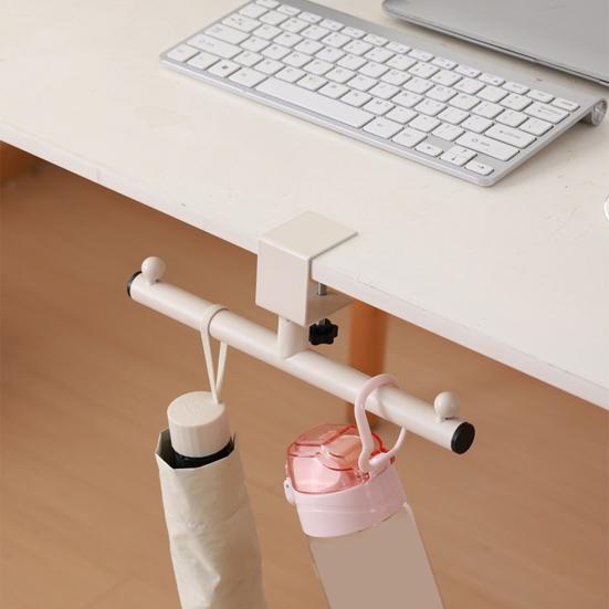 Desk Mount Hook Backpack Hanger Strong Load-bearing Simple Installation Adjustable Clamp-on Under-Desk Hanger Hook