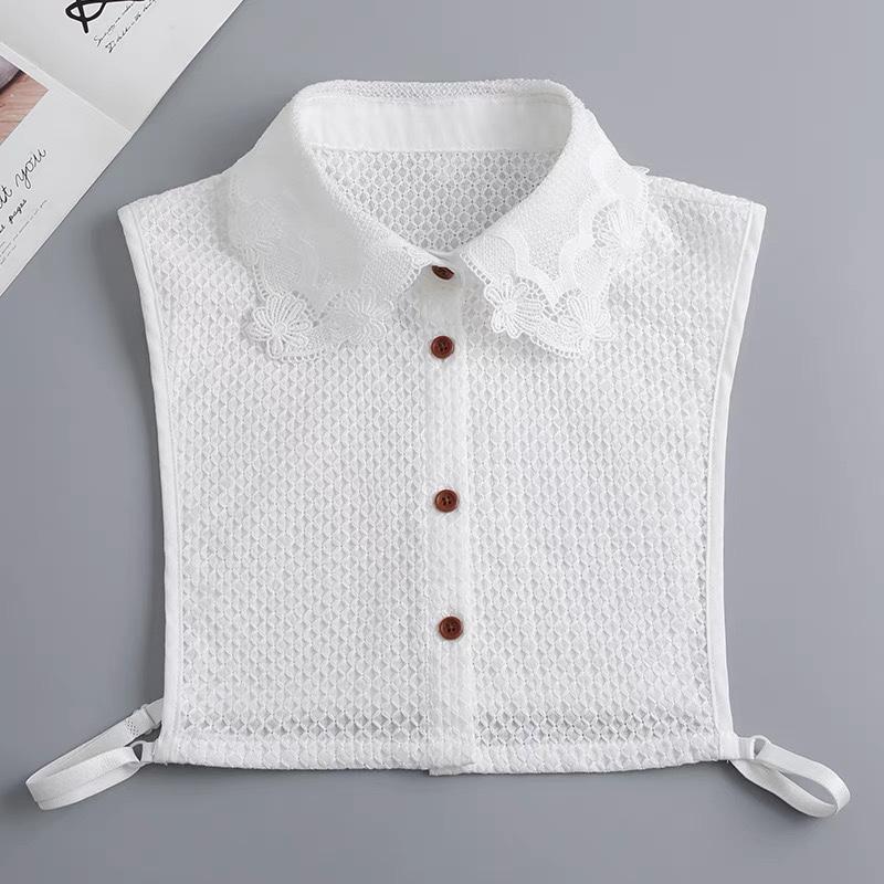 Fashion Fake Collared Shirt Lace False Collar Woman Vintage Detachable White Collar For Sweater Blouse Half Shirt Accessories