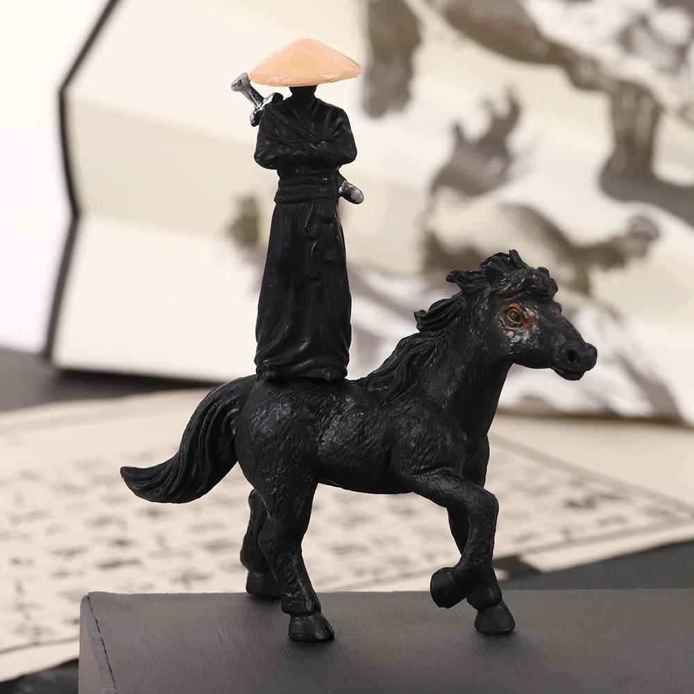 Jianghu Ancient Style Knight PVC Martial Arts Swordsman Desktop Ornament