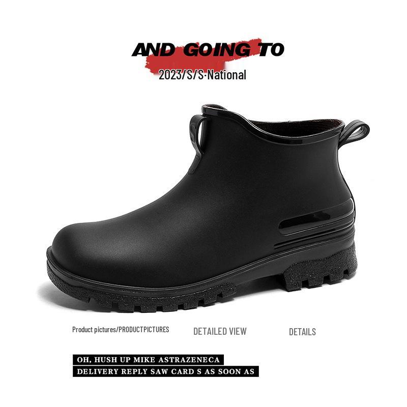 Men s and Women s Warm Japanese-Korean Rain Boots for Autumn, Kitchen Work, Outdoor Beachcombing, Fishing, and Wading 42 чёрный