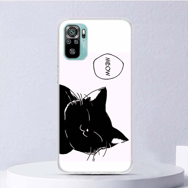 Cat Cute Kitten Cartoon Soft Case For Xiaomi Redmi Note 14 13 12S 11S 10S 12 Pro Plus Phone Cover 11 10 11E 11T Note14 Shell Coq