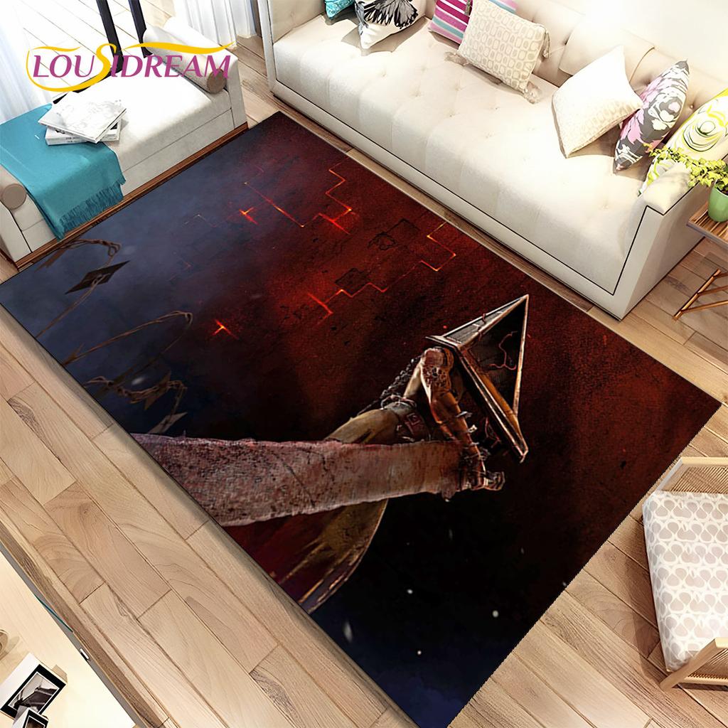 Silent Hill Horror Movie Games Area Rug,Carpet Rug for Living Room Bedroom Sofa Doormat Decoration, Kid Play Non-slip Floor Mat