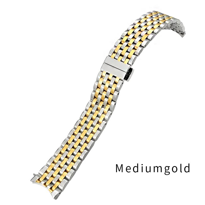 20mm Stainless Steel Watchband for MiDo BARONCELLI M027 M027.407 M027.408 M027.462 Silver Rose Gold Watch Strap Butterfly Buckle 20mm for M027