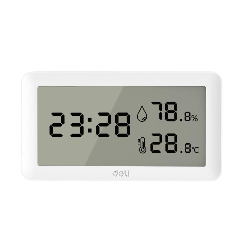 Deli Digital Indoor Temperature and Humidity Monitor