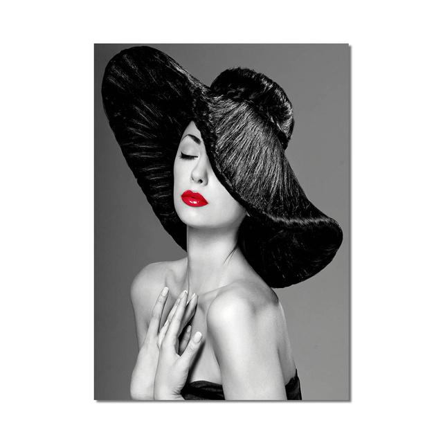 Modern Sexy Women Portrait Art Poster Nordic Minimalist Canvas Print Wall Art Painting Scandinavian Pictures Living Room Decor