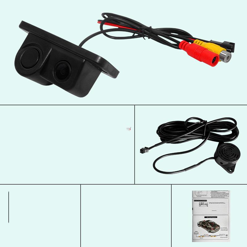 Visual reversing radar camera two-in-one car navigation reversing rearview camera intelligent high-definition night vision 12 V