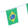 10m Brazilian Country Flag String Bunting Banner Garland Outdoor Garden Decor Pack of 30Pcs