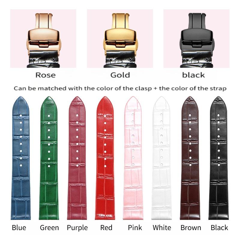 Concave shape watch strap genuine leather For original Breguet REINE DE NAPLES 8918 8967 8928 8908 8958 cowhide watchband women
