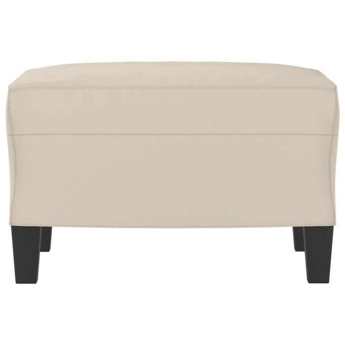 349345 vidaXL Footrest Cream 60x50x41 Cm Microfibre Fabric
