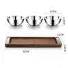 Wooden Tray, Snack, Nut Platter, Mirror Stainless Steel Bowl, Pudding Bowl, Fruit Plate, Seasoning Bowl, Tableware, Kitchenware