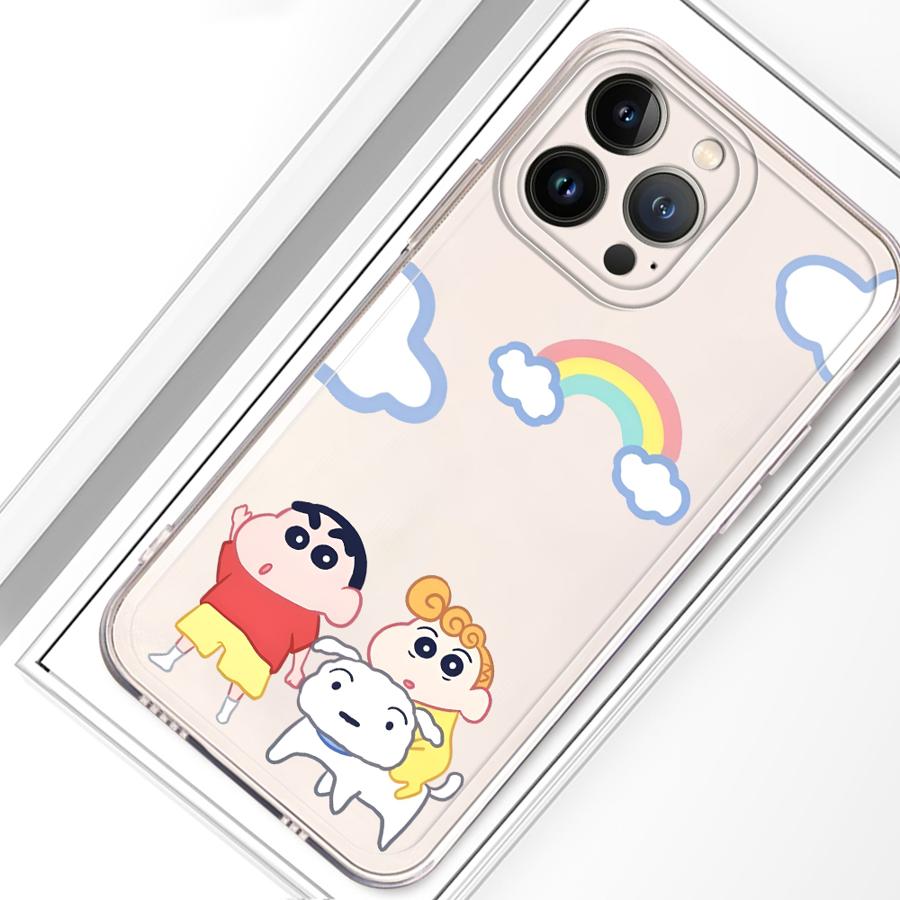 Case for iPhone 17 Pro Max 16 14 Plus XR 12 Mini 15 13 Pro XS Max 11 Air 7 8 Soft Phone Cover Crayon Shin Chan