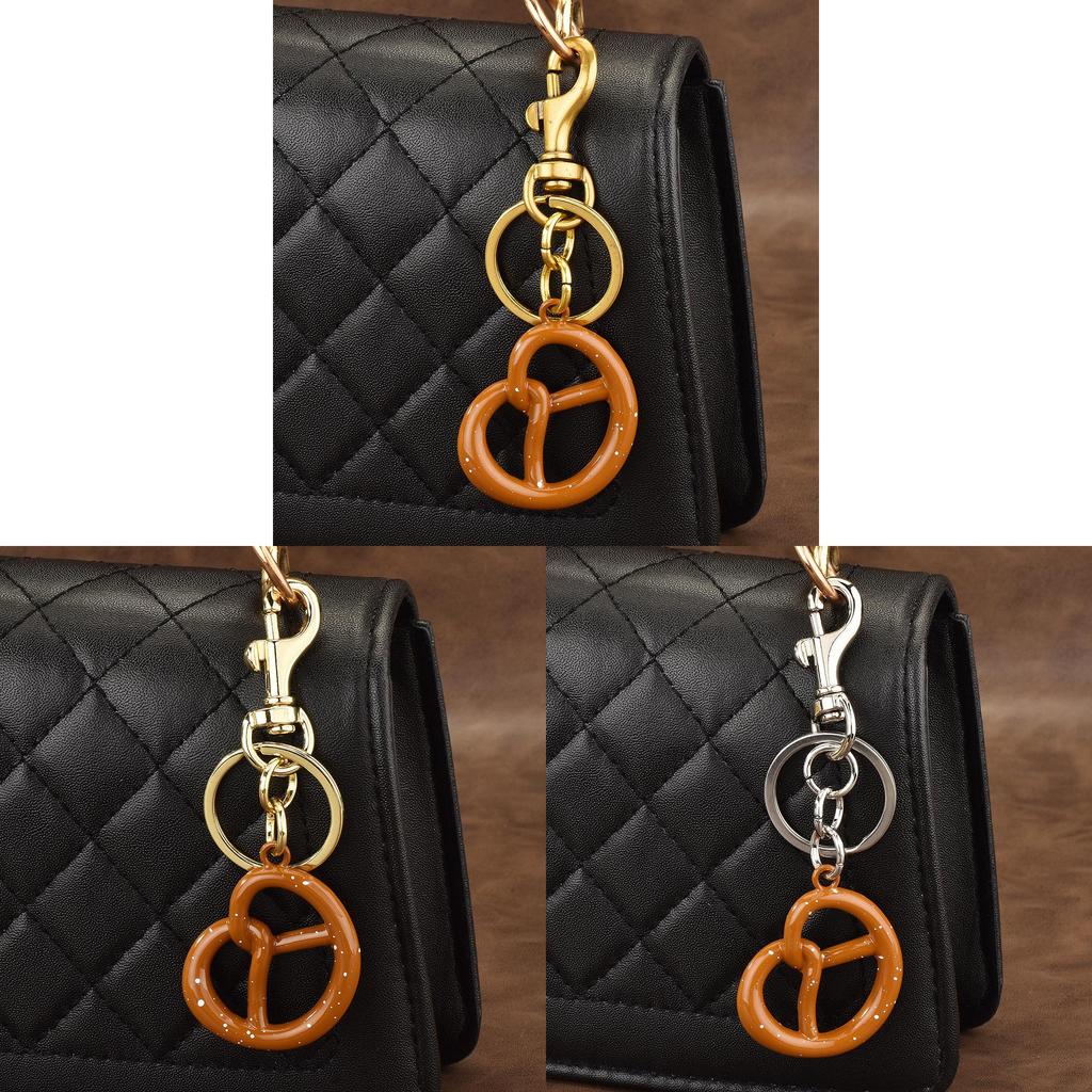 Style Fruit Keychain Keyring With Resin Dimpled Alloy For Car And Bag Decor