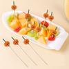 100pcs Disposable Halloween Pumpkin Bamboo Skewers Smooth Surface Toothpick Skull Bamboo Stick  Bar