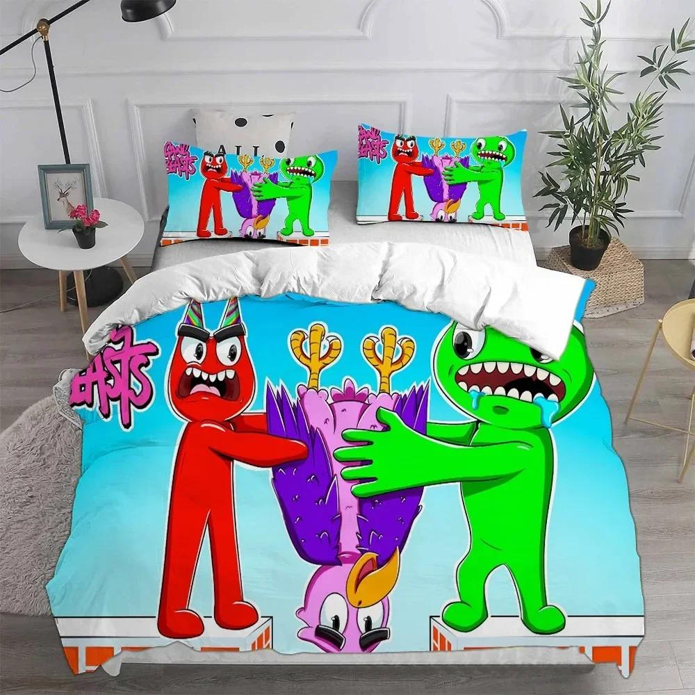 3D Game Garten Of Banban Printed Bed Set Duvet Cover Pillowcase Bedding Set Bed Linen Sheet Quilt Cover Full Queen King Size
