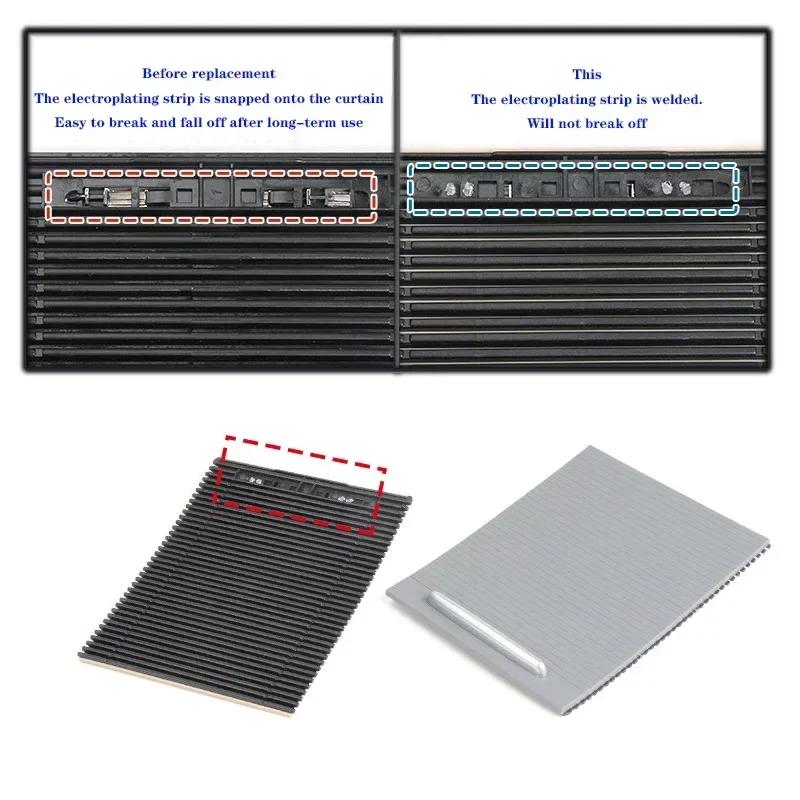 For Volkswagen Magotan B6 B7 Passat CC Car Center Console Sliding Shutters Cup Holder Roller Blind Cover Replacement 3CD857503 nero