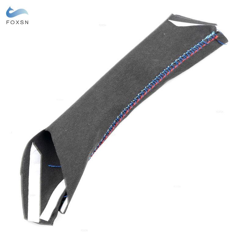 3pcs 2RHD&1LHD Car Interior Door Handle Cover Hand Sewing Black Suede Leather Trim Cover For BMW 3 Series E90 E91 325 330