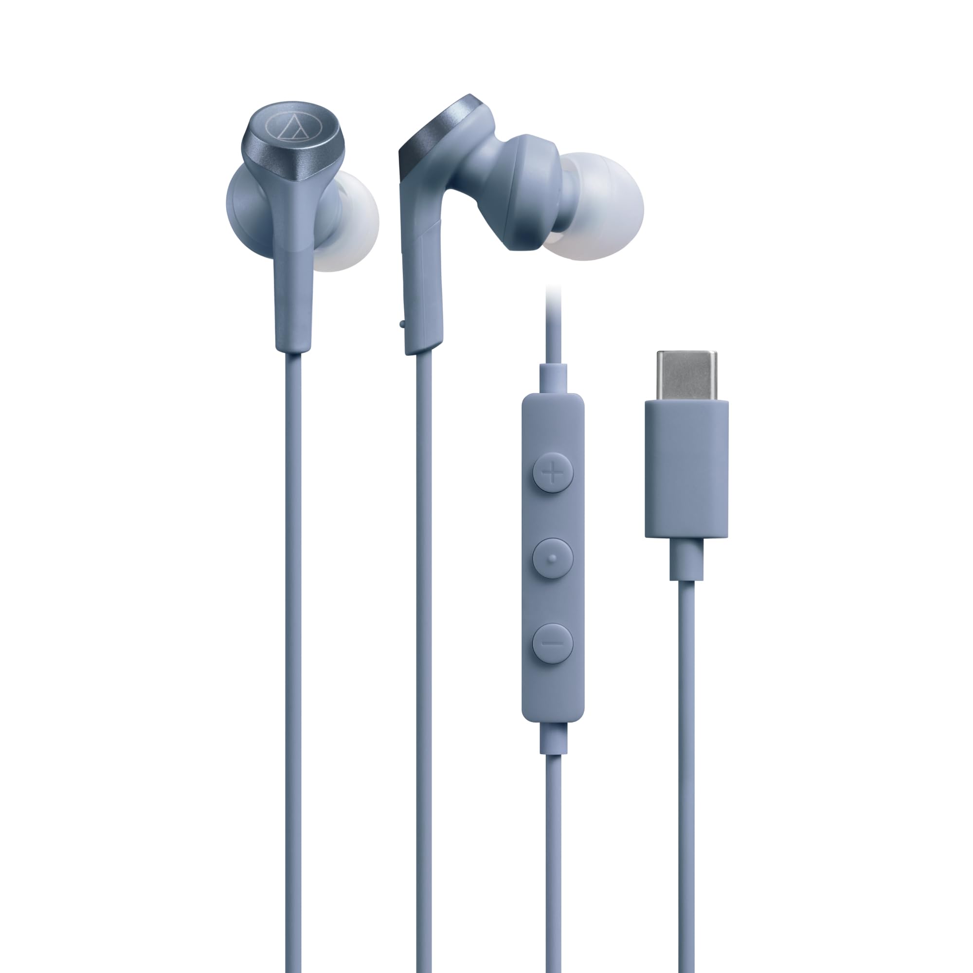 

BL Wired with USB Deep Compatible with Blue Audio-Technica ATH-CKS330C Earphones, 1.2m Cable, Microphone, Type-C, Bass, In-Ear, PC, Windows, Mac, синій