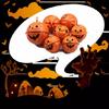 10pcs Metal Pumpkin Bells for Halloween Celebration Smiling Face Pendants Jewelry Component Unique Costume Accessories