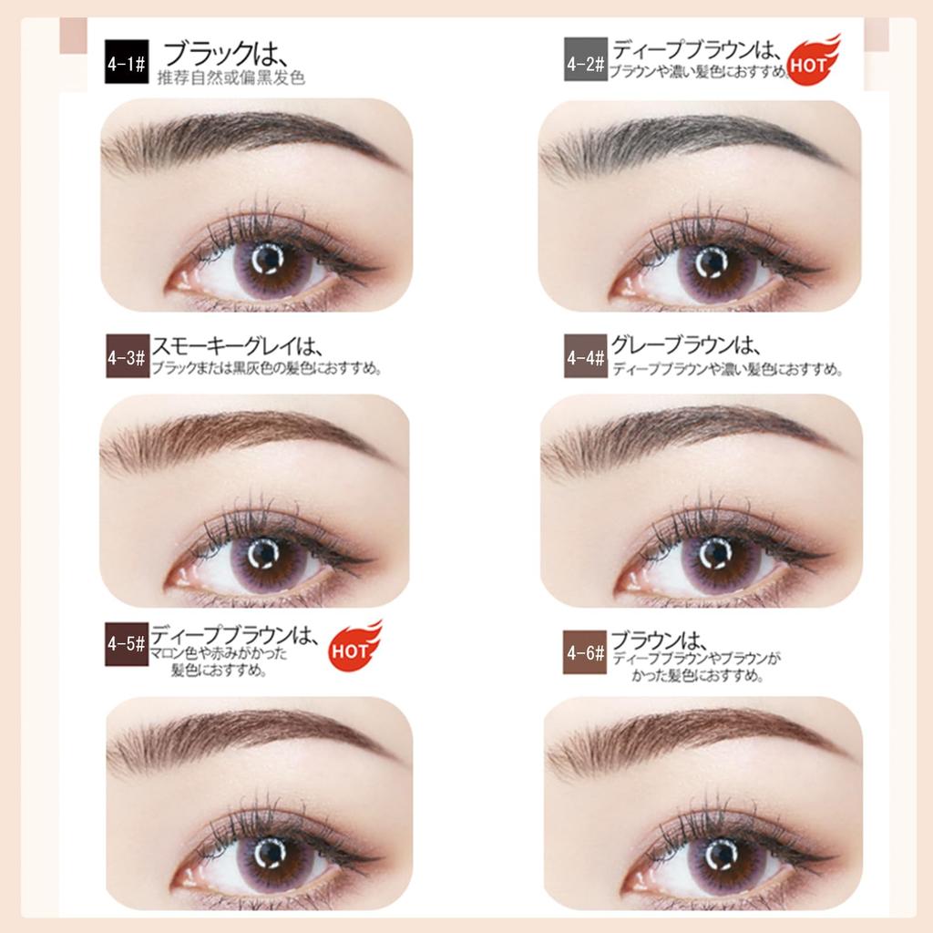 ZVEV Triangular Eyebrow Ultra Popular Eyebrow Art Eyebrow Pencil Fall Natural Brown Pencil, Fine, Pencil, (with Brush), Waterproof, Won't Off, Unisex,