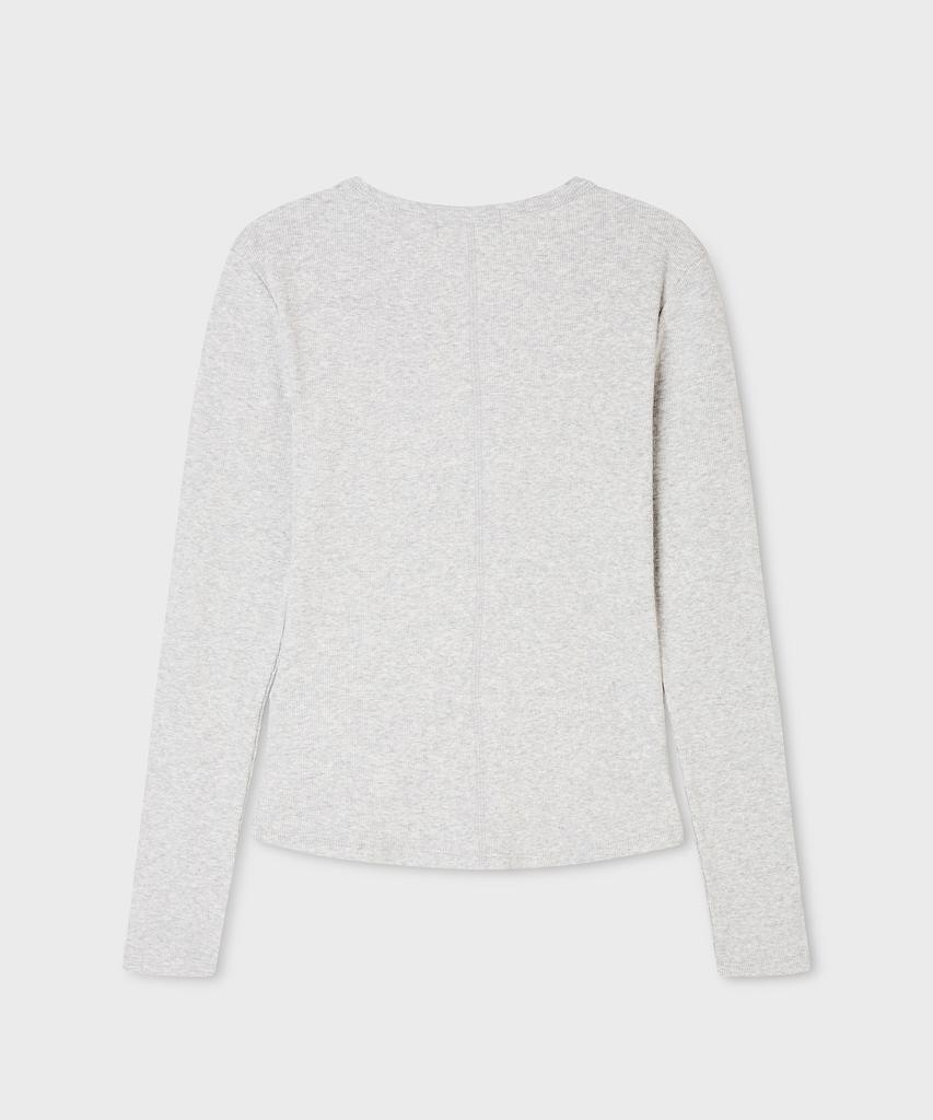 WHO.A.U Ribbed Long Sleeve T-Shirt(F) / Whlag3811F