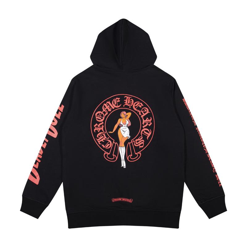 New Chrome Hearts Sanskrit Cross Cropped Hoodie