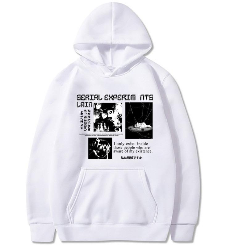 Serial Experiments Lain Iwakura Autumn Men's Hoodie Sweatshirt Men Womnen Fashion Brand Design Pullover Men's Fleece Hoodies