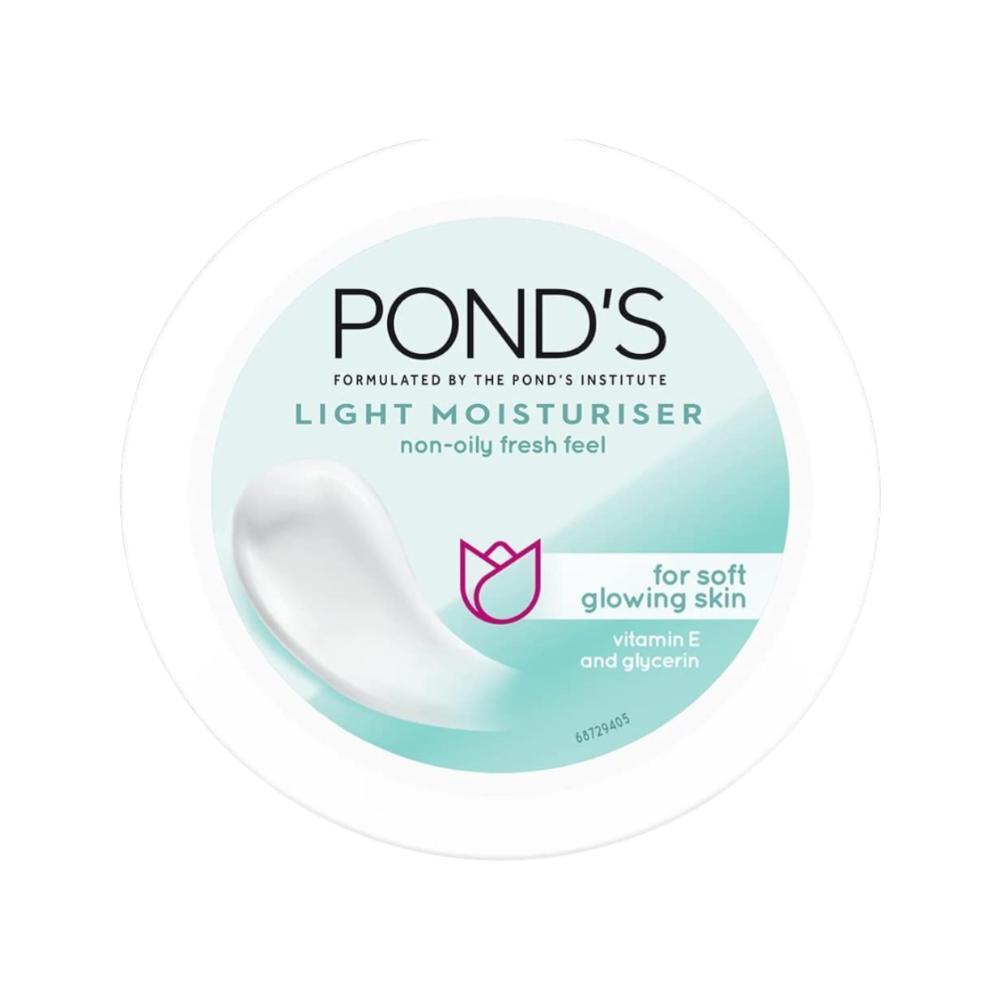 Pond's Light Moisturiser 100 Ml For Face Hands Body, Non-Oily Quick Absorbing Cream With 24Hr Hydration For All Skin Types