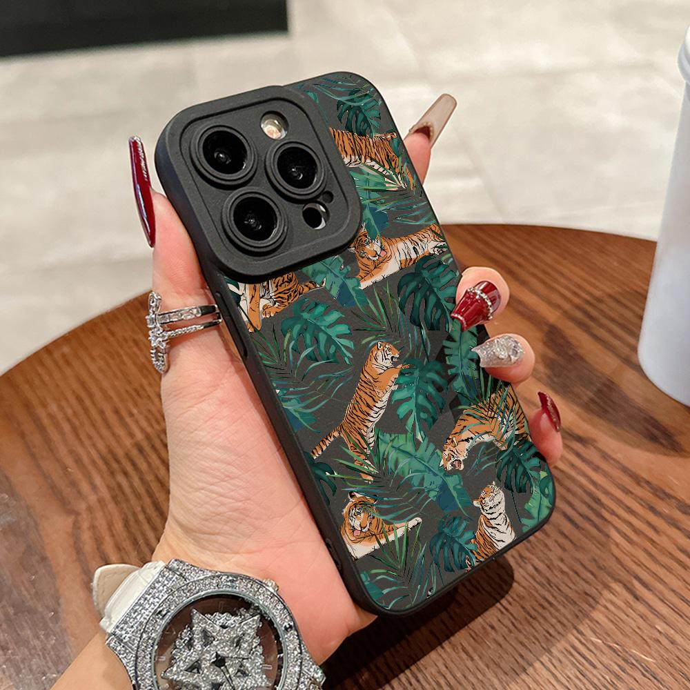 Jungle Tigers Phone Case For Samsung Galaxy S25 S24 S23 S22 S21 S20 Note20 Edge FE Plus Ultra 4G 5G Soft Silicone Back Cover