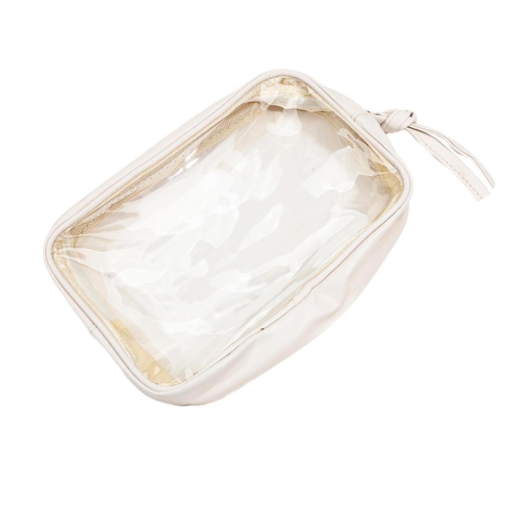 1PCS Travel Organizer Bath Toiletry Wash Storage Bag Case Black Zipper Clear Makeup Bags Pouch Women's Cosmetic Bag