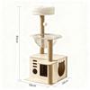 Compact Cat Tree with Bed & Space Capsule - Space-Saving Sisal Climbing Frame for Cats