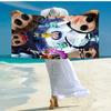 1pc C-Coraline (2) Beach Towel, Comfortable and Thick, and Swimming/Bath/Picnic/Camping Towel, Suitable for Seaside Beaches