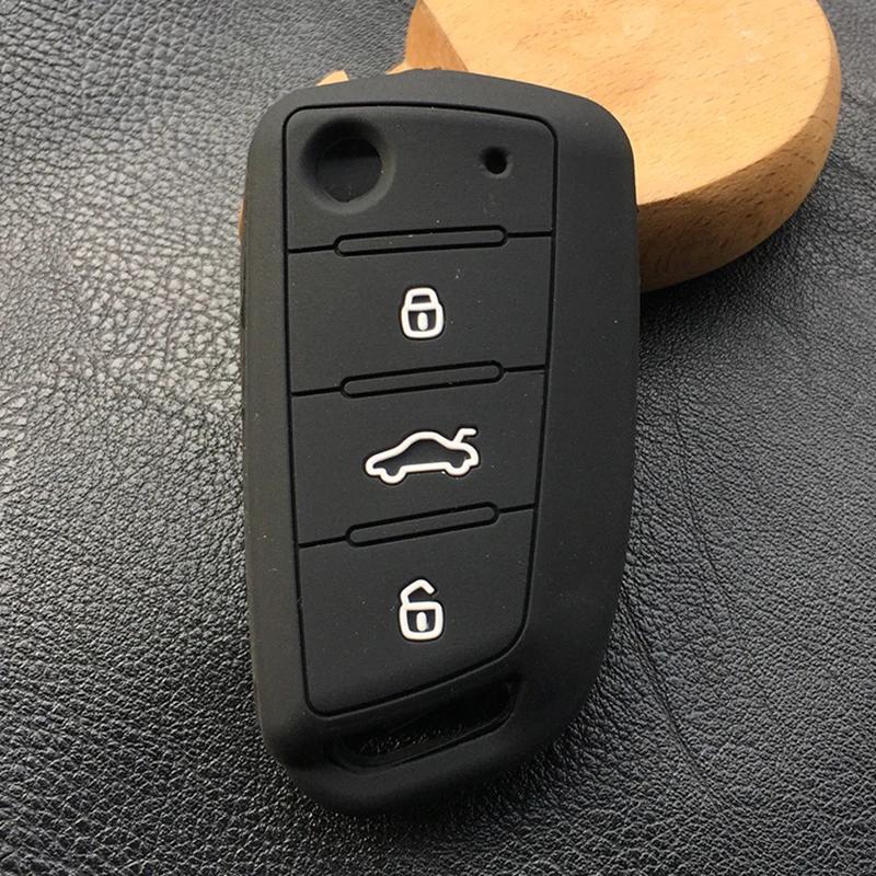 

Silicone Car Key Cover Case For JAC S2 Refine S3 S4 S5 S7 R3 A5 3button key Accessories Key черный белый