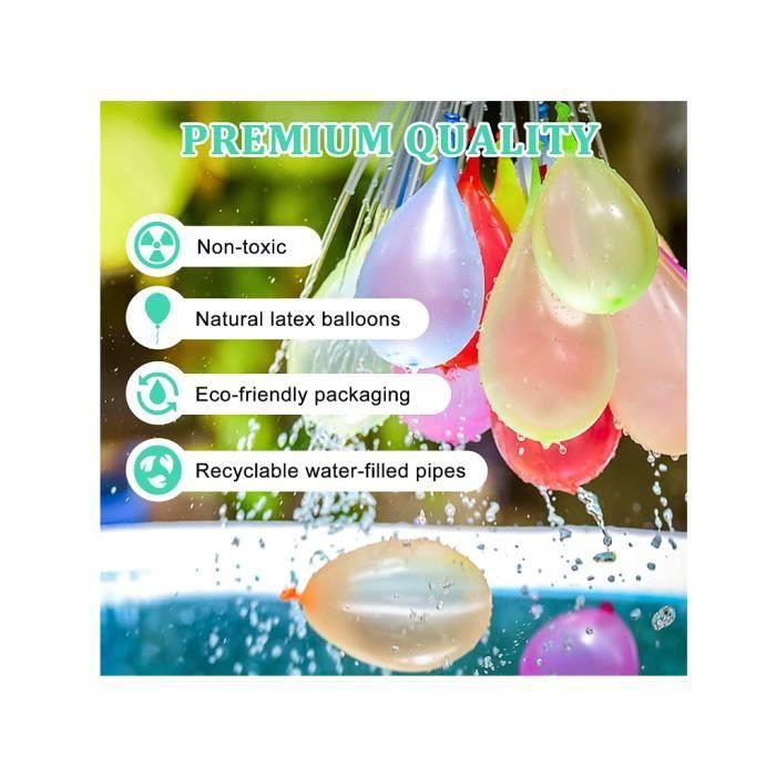 Ballon d'eau - Bombe à Eau - 222 pièces - Remplissage rapide en 60 secondes - Multicolore