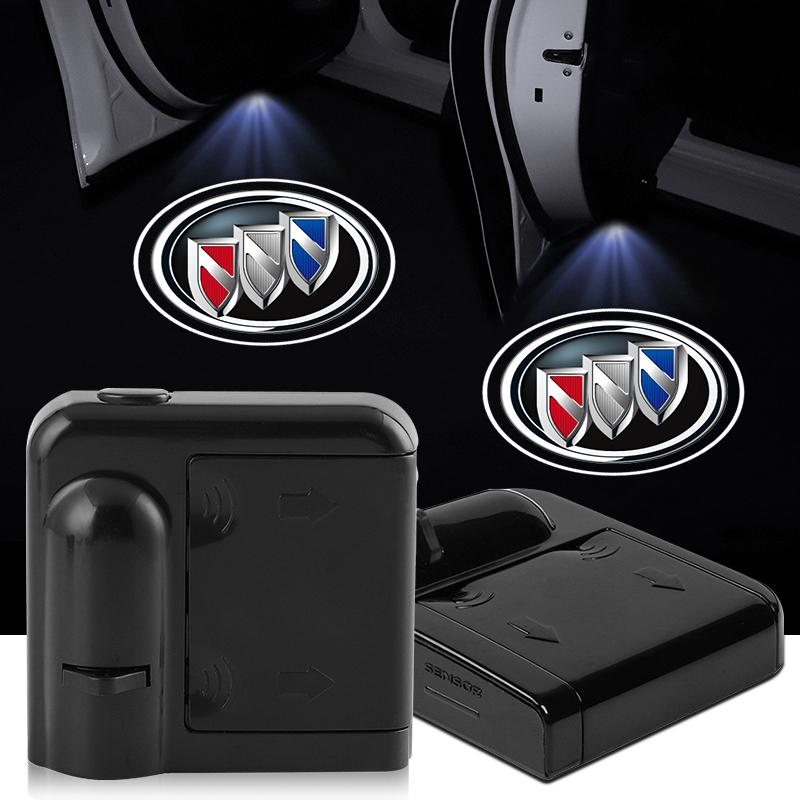 2 Stück Auto Tür Emblem Licht LED Willkommensleuchte Kabelloser Laserprojektor Für Buick Verano Velite Lesabre Riviera Avenir GL6 GL8 Envision Excelle