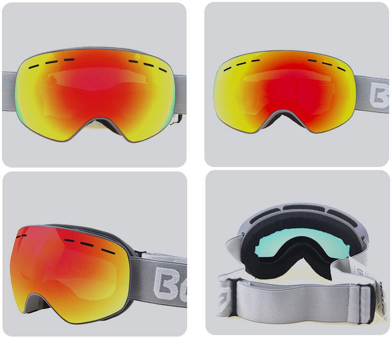 Double-Layer Anti-Fog Ski & Mountaineering Goggles for Enhanced Clarity - Suitable for Kids, Men, and Women.