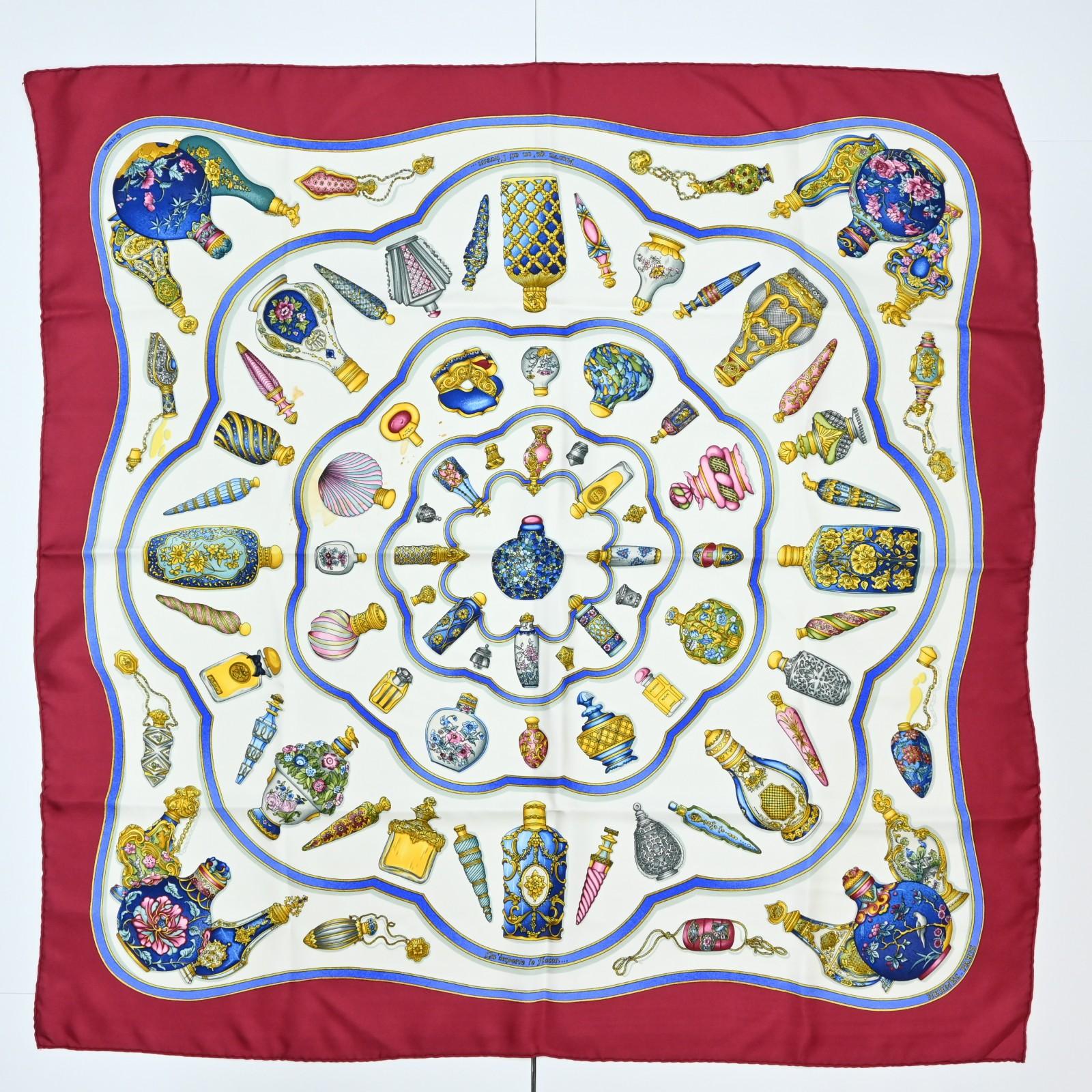 

Оригинал HERMES Carre 90 Quimporte le Flacon Флакон духов Шарф Шелк he6611na Б/у