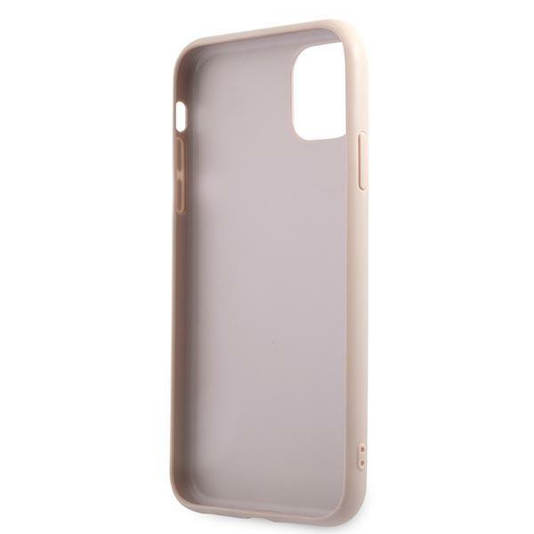 Guess Guhcn61G4Glpi iPhone 11 / Xr 6,1 Różowy/Pink Twarde Etui Kolekcja Pasków 4G