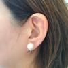 By Yumi Yumi Sienne Pearl Earrings Coco For Made In Japan [Produced Katsura] Weddings, Ceremonies, Simple, Popular, White, (12mm, Silver)