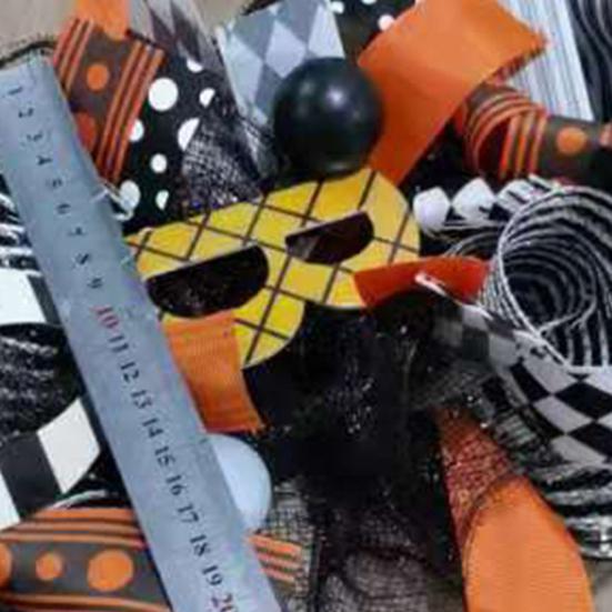 Halloween Swag Wreath Fall Garland Front Door Hanging Porch Sign Wreath for Home Holiday Decor