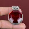 Fasetterat Mosambik Granat Hänge Handgjorda Ädelstenssmycken 925 Sterlingsilver Hänge Senaste Design Hänge Vintage Hänge Gåvor Till Hennes