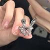 Black Cat Monster Ring - Cute Cartoon Jewelry for Couples