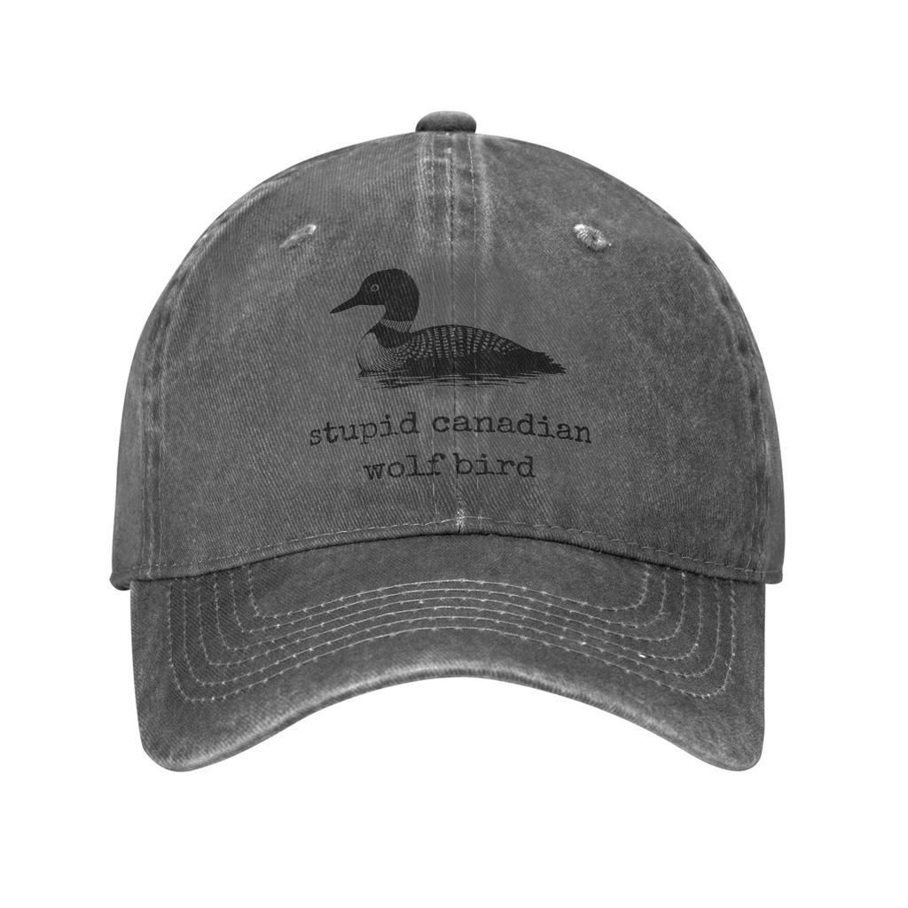 Stupid Canadian Wolf Bird Casual Baseball Cap Heated Rivalry Tennis Skate Trucker Hat Sun-Proof Female Male y2k Snapback Cap