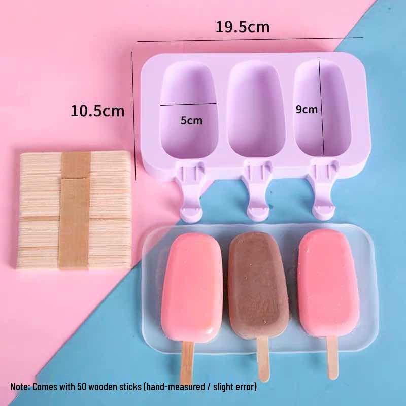 Cartoon Silicone Popsicle & Ice Cream Mold Set
