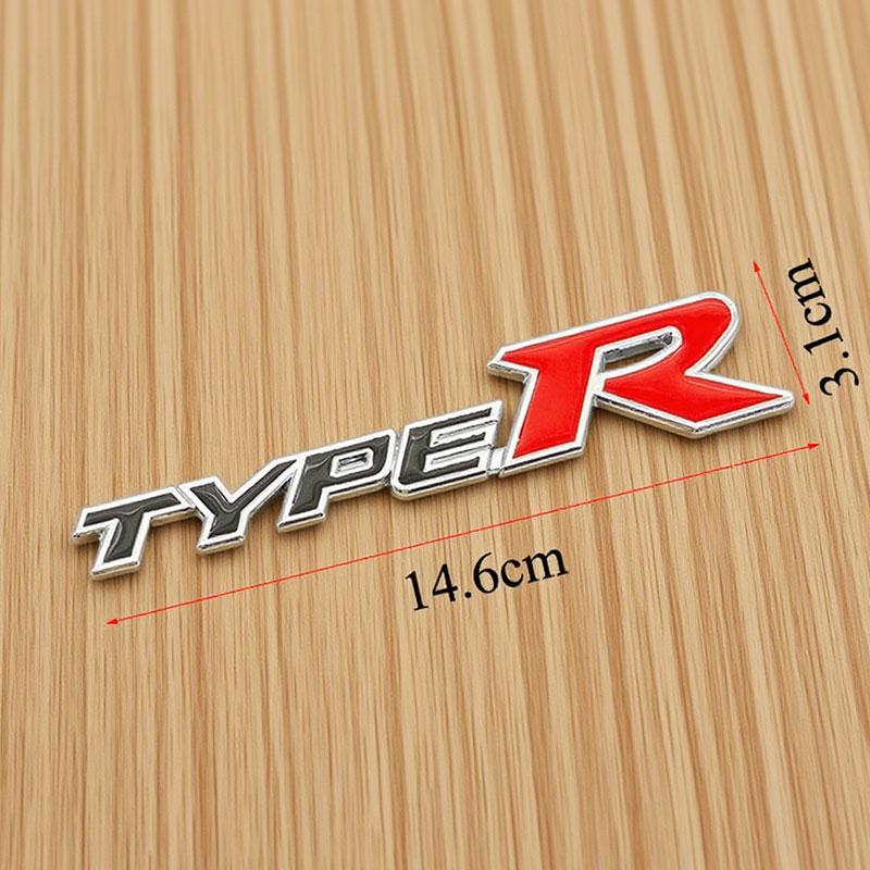 3d Metal Alloy Letters Type R WPIEHY5 Logo Car Front Grille Badge Emblem for Accord Civic Type R Auto Accessories