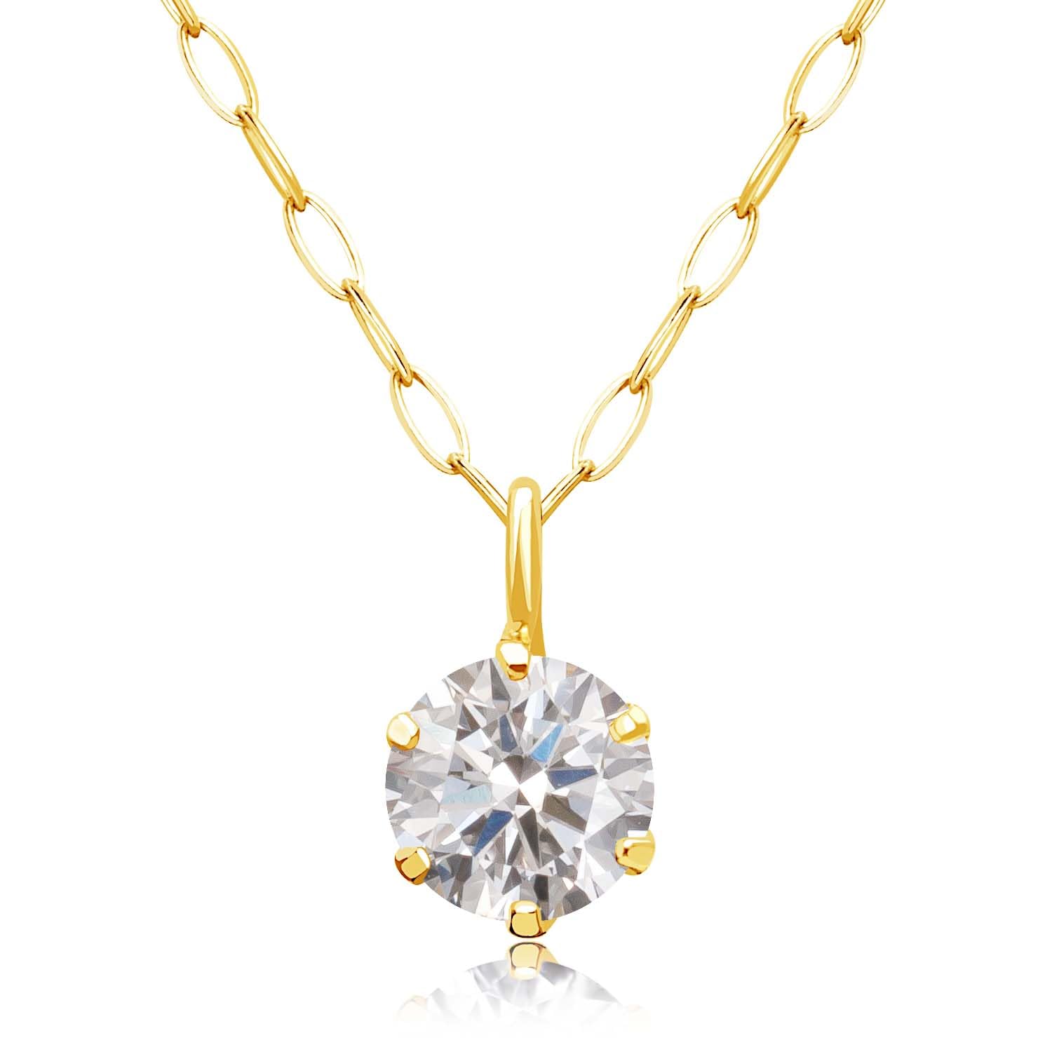 

Necklace 18K Diamond 6 prongs K18 Gold [Lara Christie] 0.2ct lp51-0012-yg