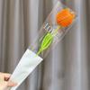 Crochet Tulip Flower Handwoven Flowers DIY Art Crafts Party Decoration for Wedding Birthday Party Background Decoration