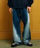 GAKKAI UNIONS Deep Brush Wide Denim Pants Indigo
