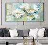 Golden Flower Abstract Home Decor Oil Painting Printed On Canvas Wall Art for Living Room Modern Posters Vintage Quadros Nordic